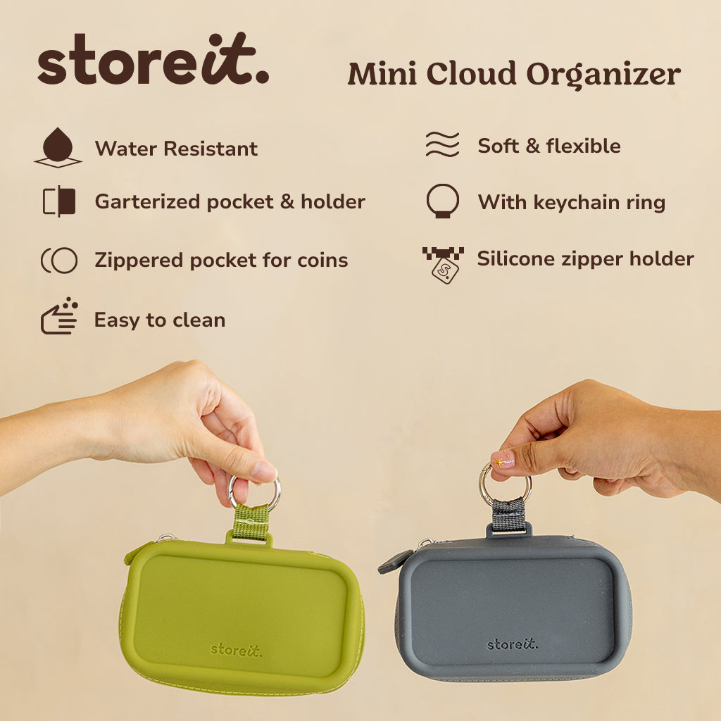 Mini Cloud Organizer Keychain - Sky Blue