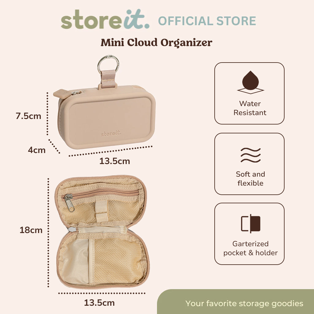 Mini Cloud Organizer Keychain - Sky Blue