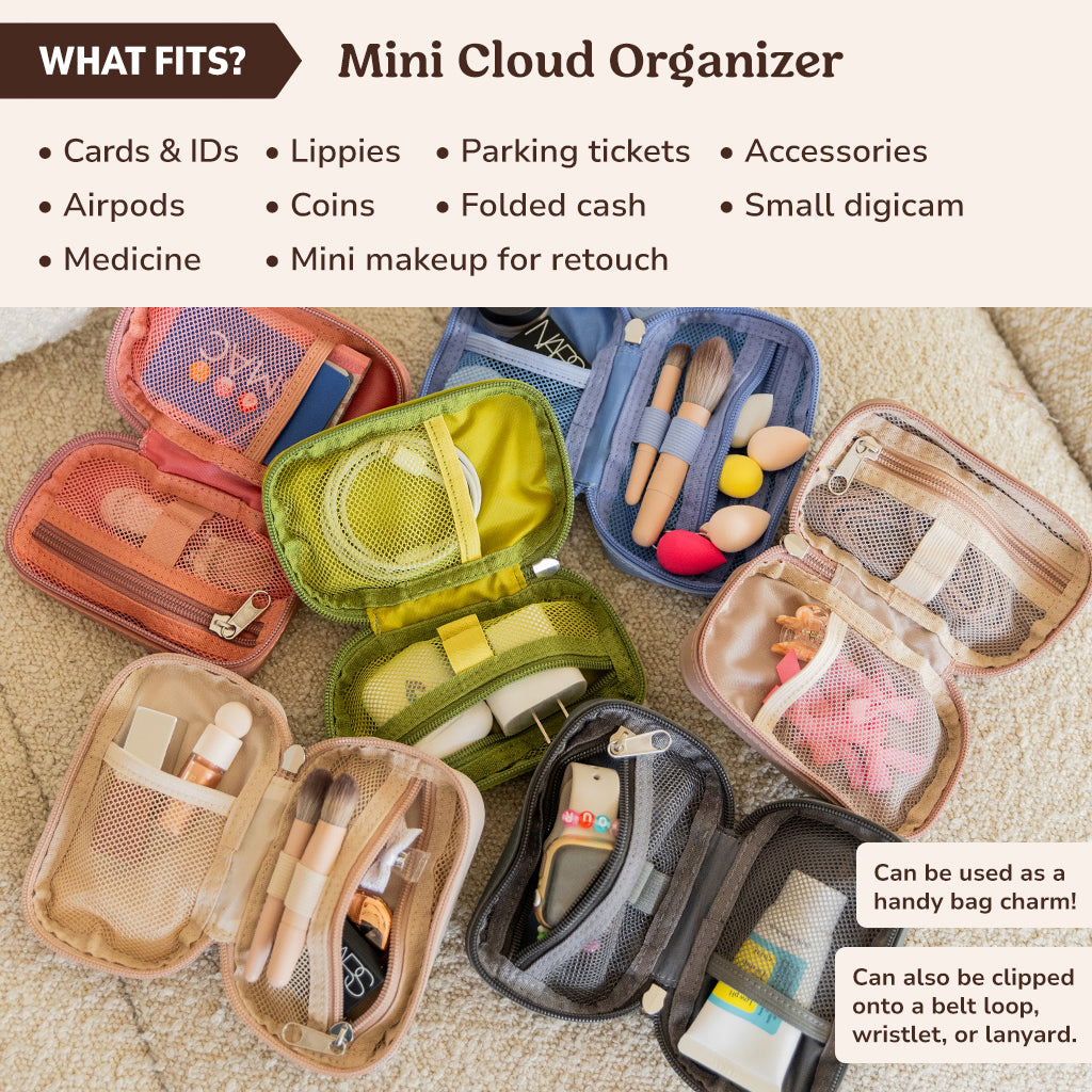 Mini Cloud Organizer Keychain - Sky Blue