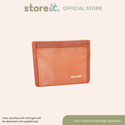 Flat Matte Petite 500ml Silicone Pouch - Cocoa