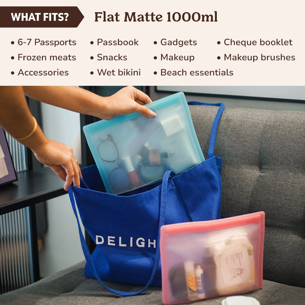 Flat Matte Silicone Bag 1000ml - Caramel