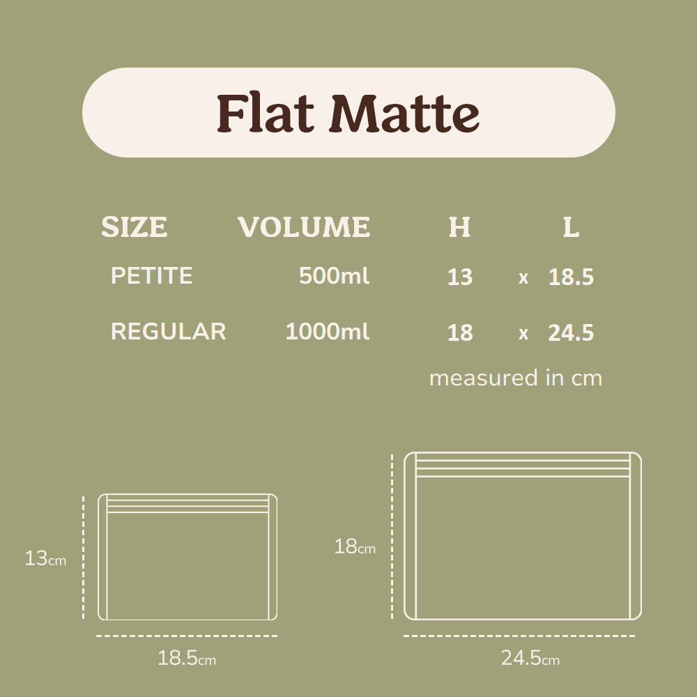 Flat Matte Silicone Bag 1000ml - Berry Pink