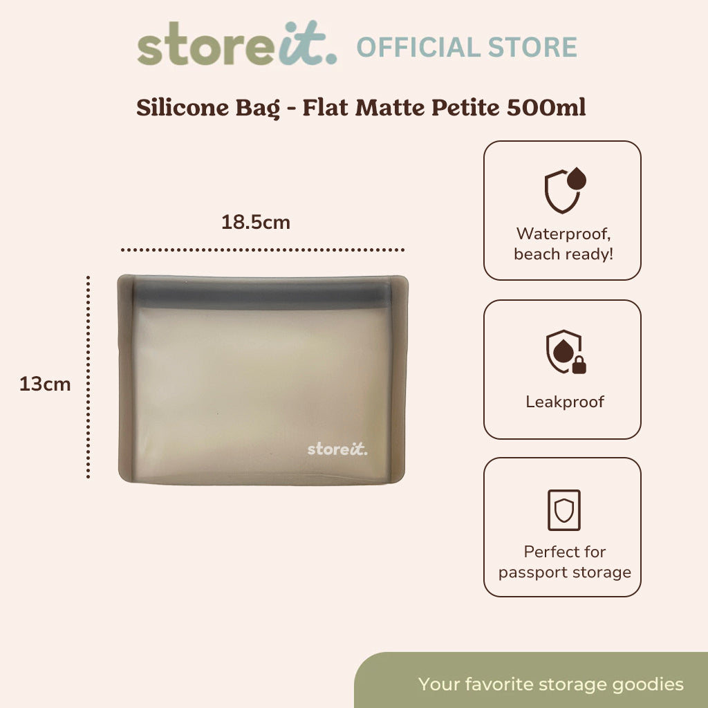 Flat Matte Petite 500ml Silicone Pouch - Lavender