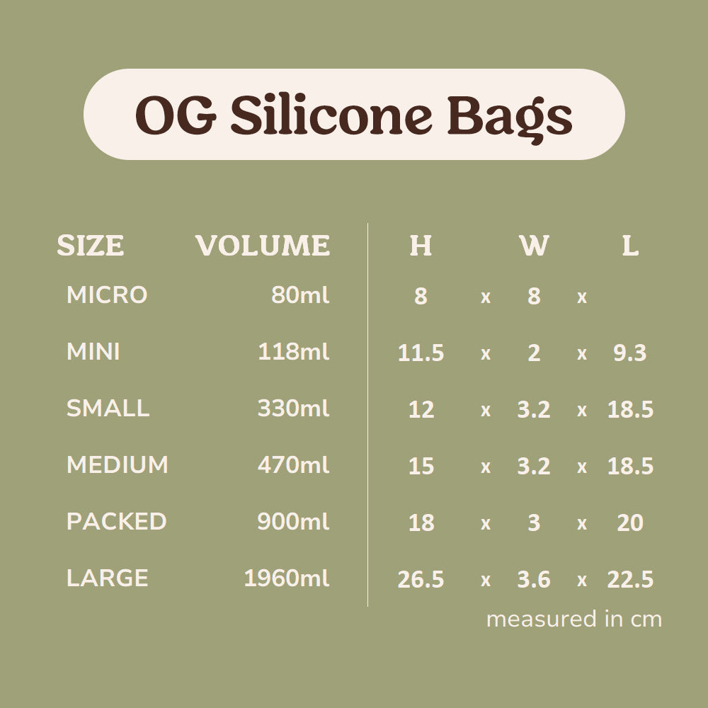 OG Silicone Bag Small 330ml - Splash Aqua