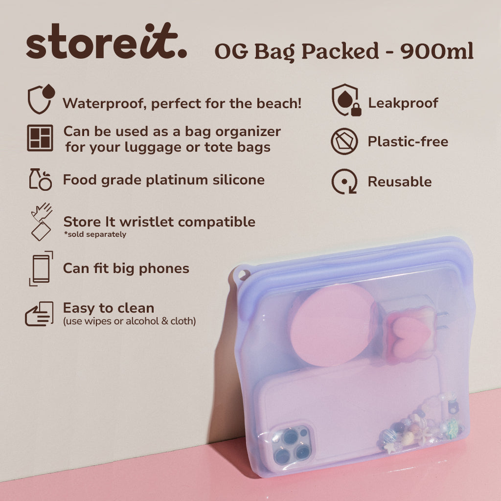 OG Silicone Bag Packed 900ml - Crystal Clear