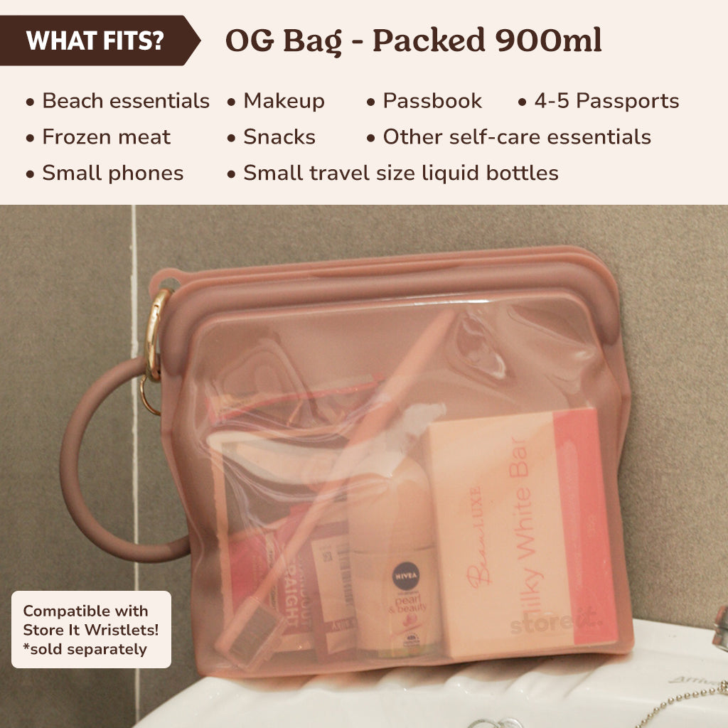 OG Silicone Bag Packed 900ml - Crystal Clear