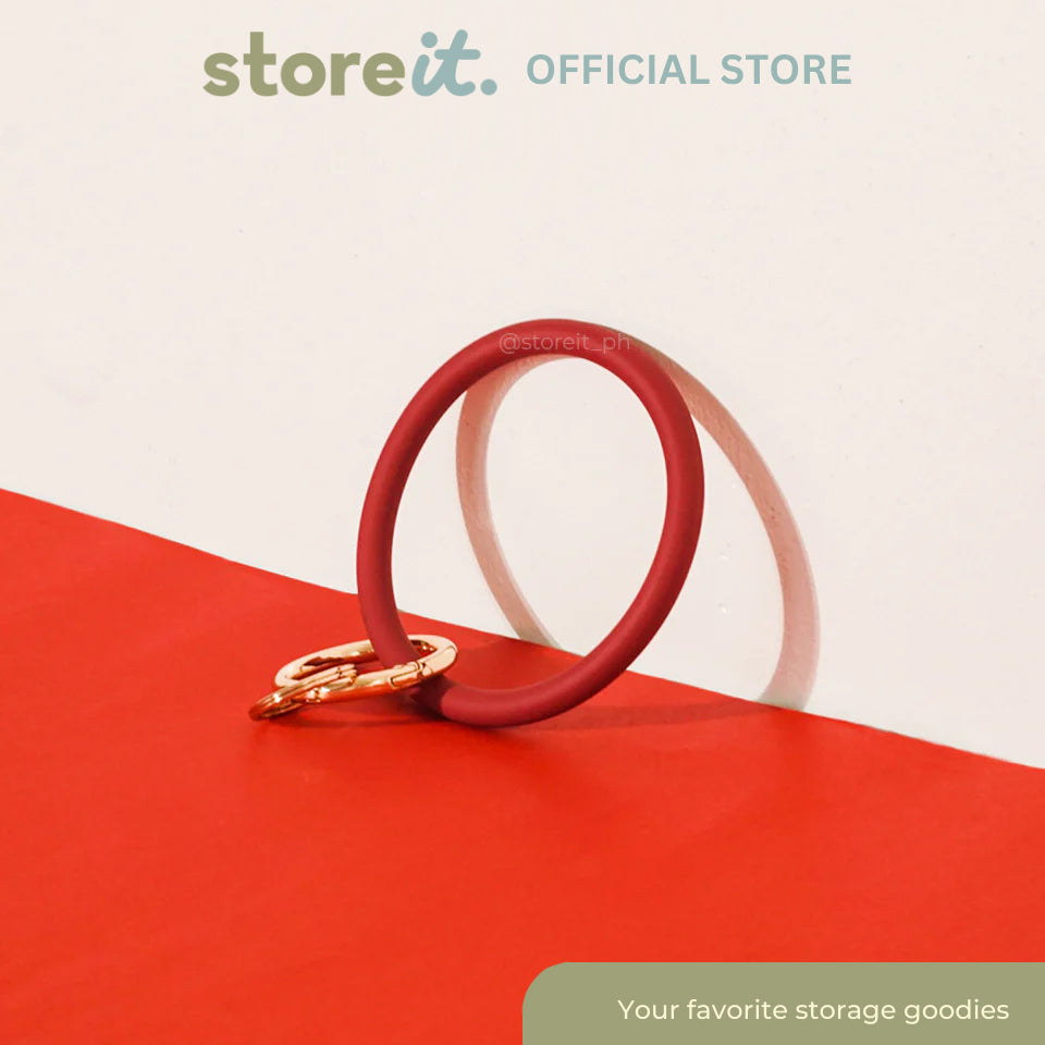 Silicone Wristlet Keychain - Red