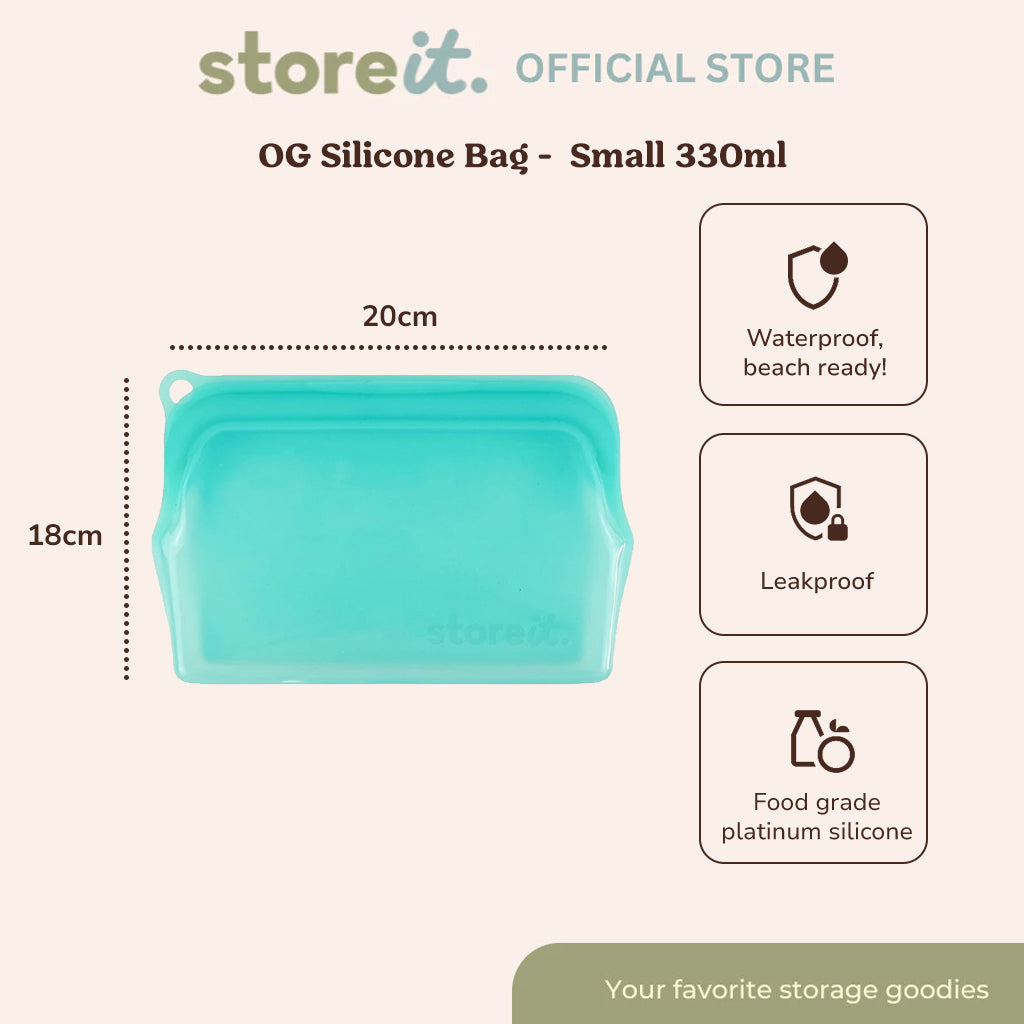 OG Silicone Bag Small 330ml - Splash Aqua