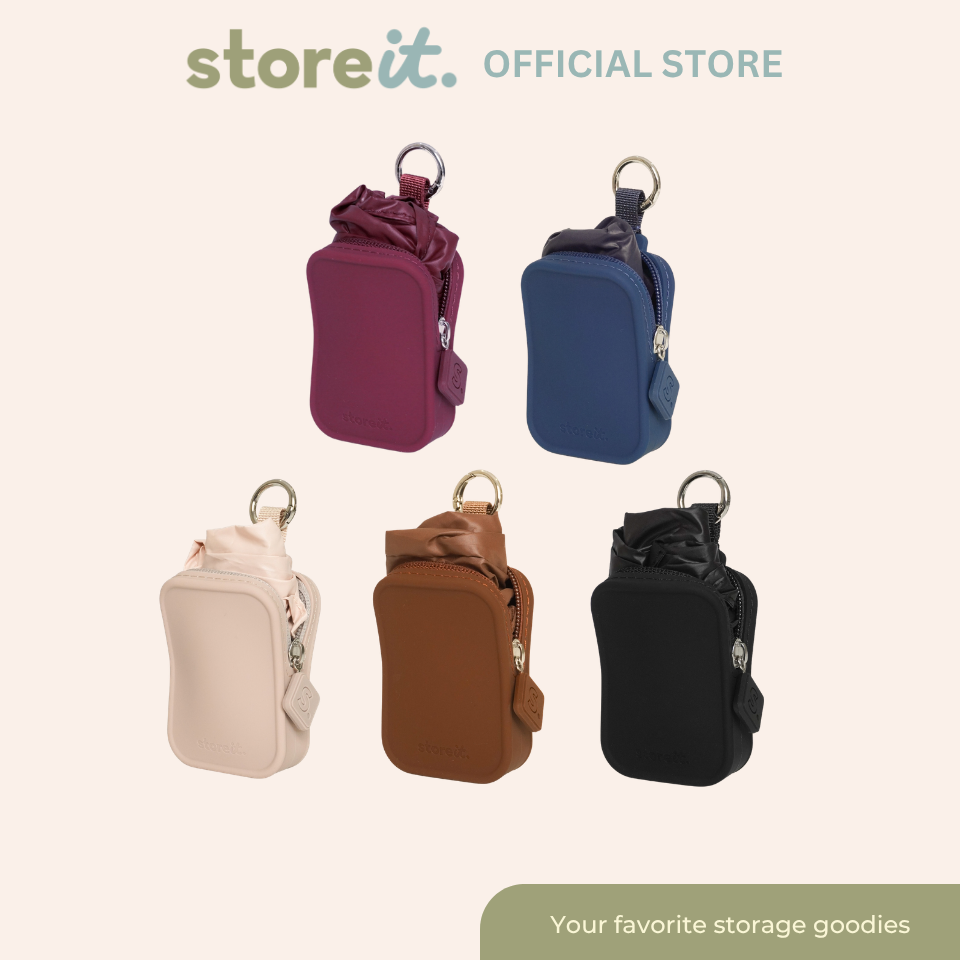 Store It Pocket Pod (Silicone Keychain + Mini Tote) - Jet Black