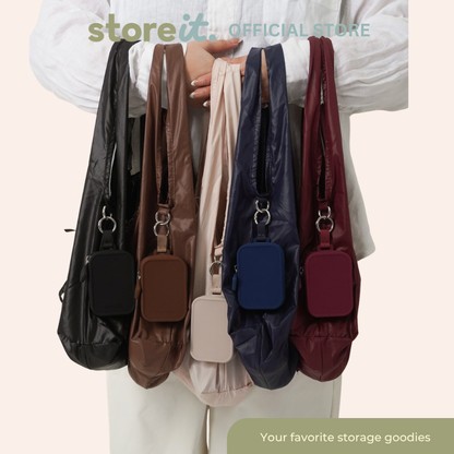 Store It Pocket Pod (Silicone Keychain + Mini Tote) - Jet Black
