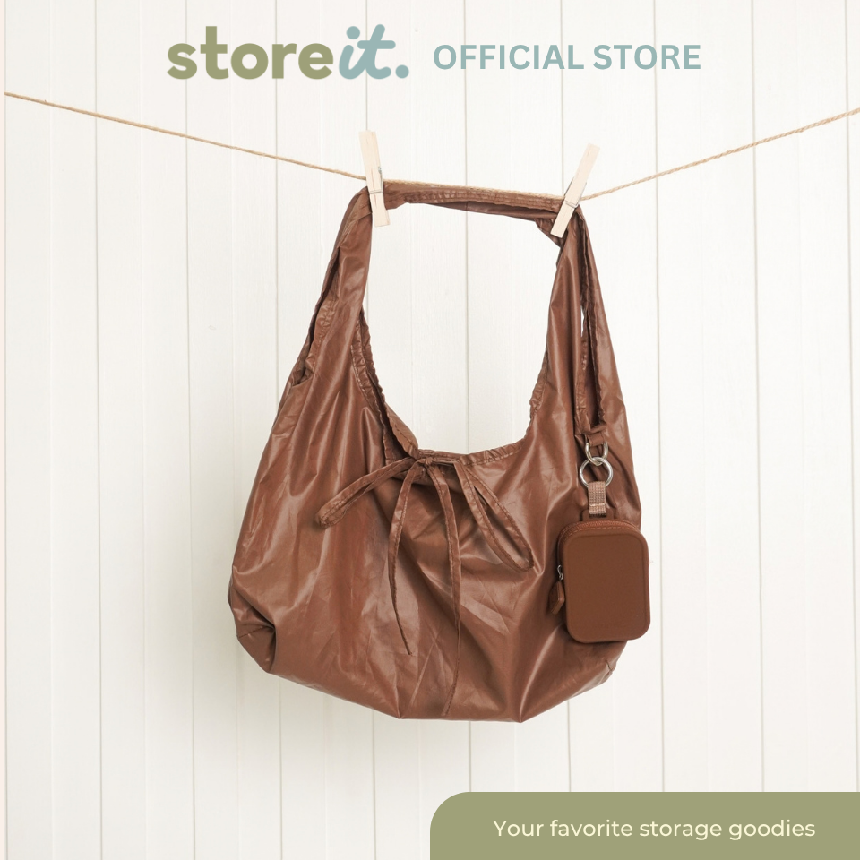 Store It Pocket Pod (Silicone Keychain + Mini Tote) - Espresso Brown