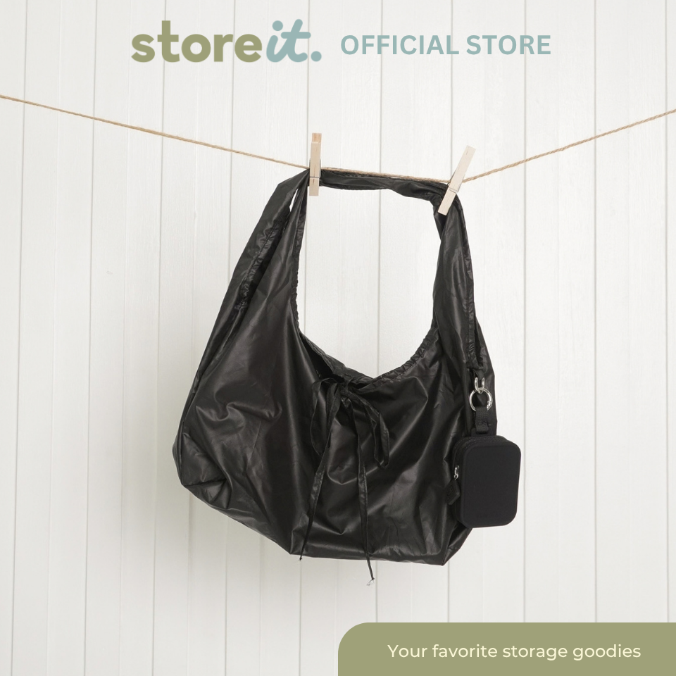 Store It Pocket Pod (Silicone Keychain + Mini Tote) - Jet Black