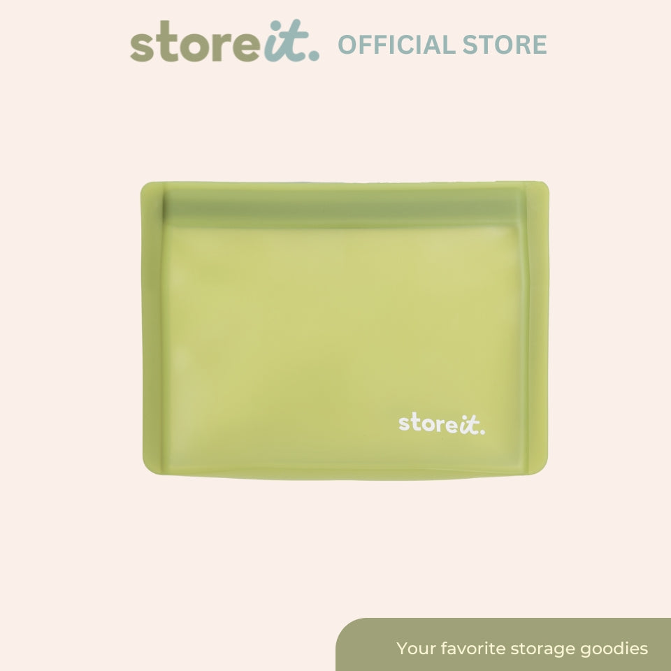 Flat Matte Petite 500ml Silicone Pouch - Matcha Green