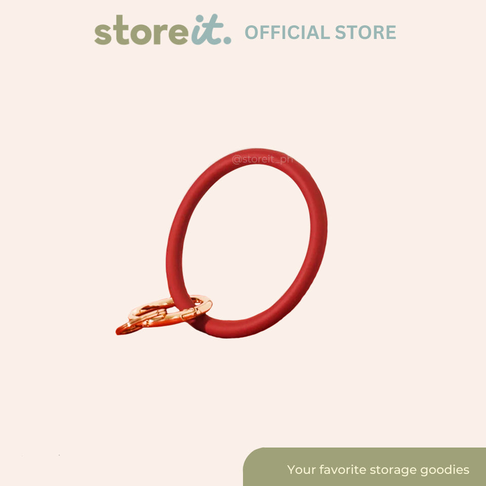 Silicone Wristlet Keychain - Red