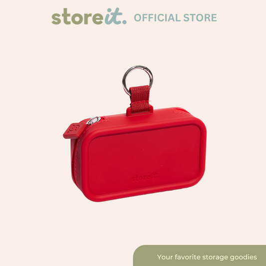 Mini Cloud Organizer Keychain - Crimson Red