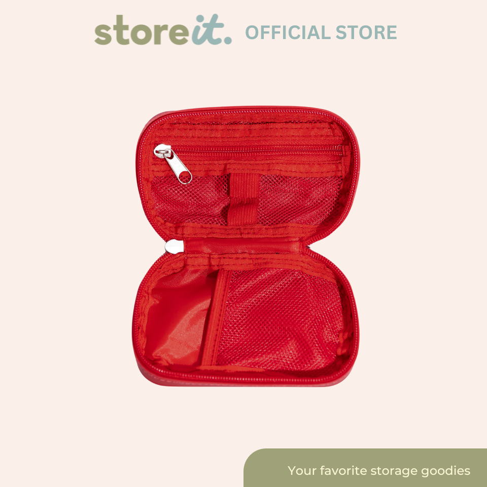 Mini Cloud Organizer Keychain - Crimson Red