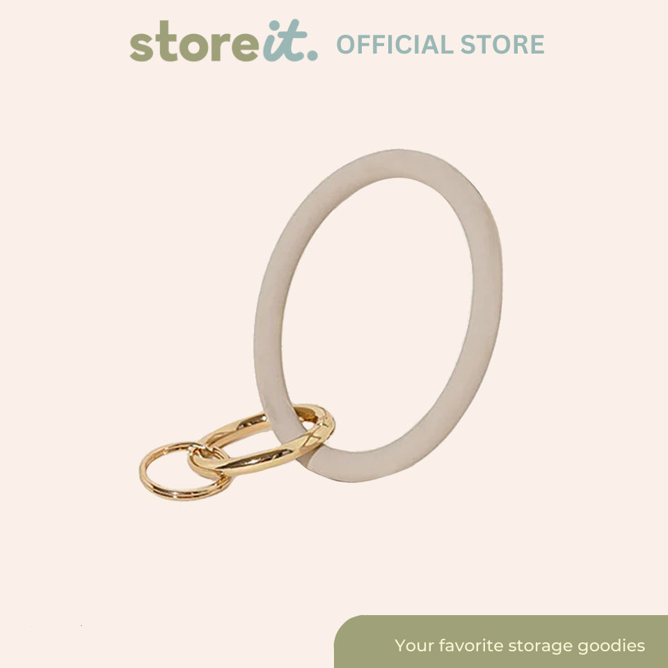Silicone Wristlet Keychain - Sandstone