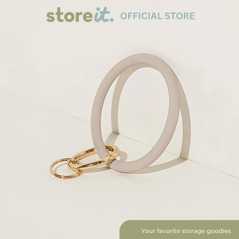 Silicone Wristlet Keychain - Sandstone