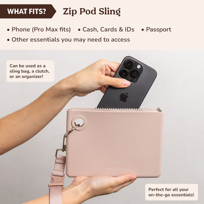 Zip Pod Sling - Mauve Rose