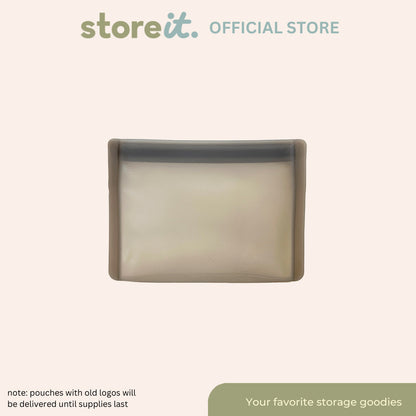 Flat Matte Petite 500ml Silicone Pouch - Light Grey