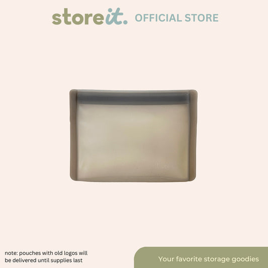 Flat Matte Petite 500ml Silicone Pouch - Light Grey