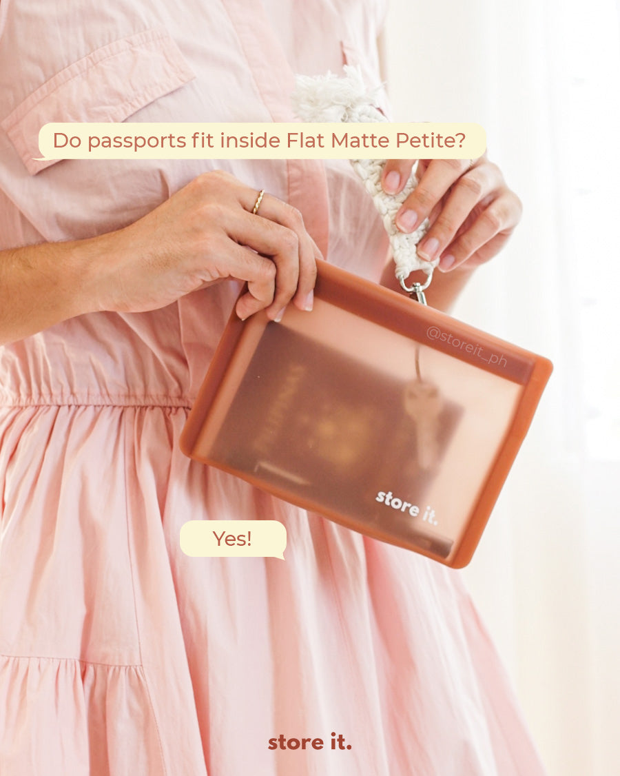 Flat Matte Petite 500ml Silicone Pouch - Cocoa