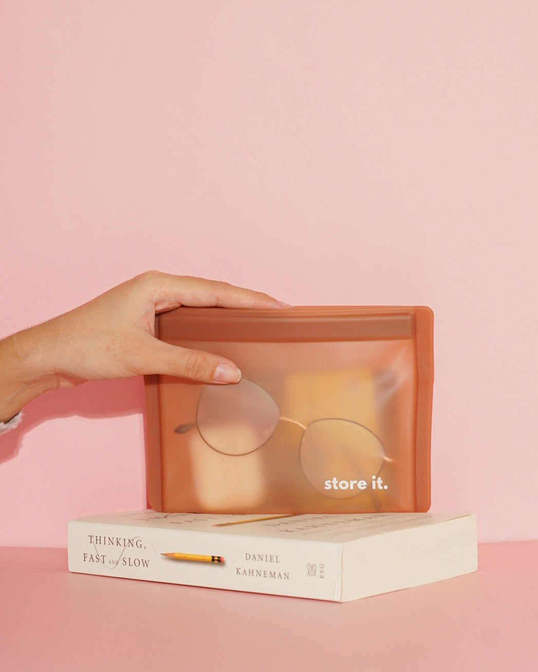 Flat Matte Petite 500ml Silicone Pouch - Cocoa